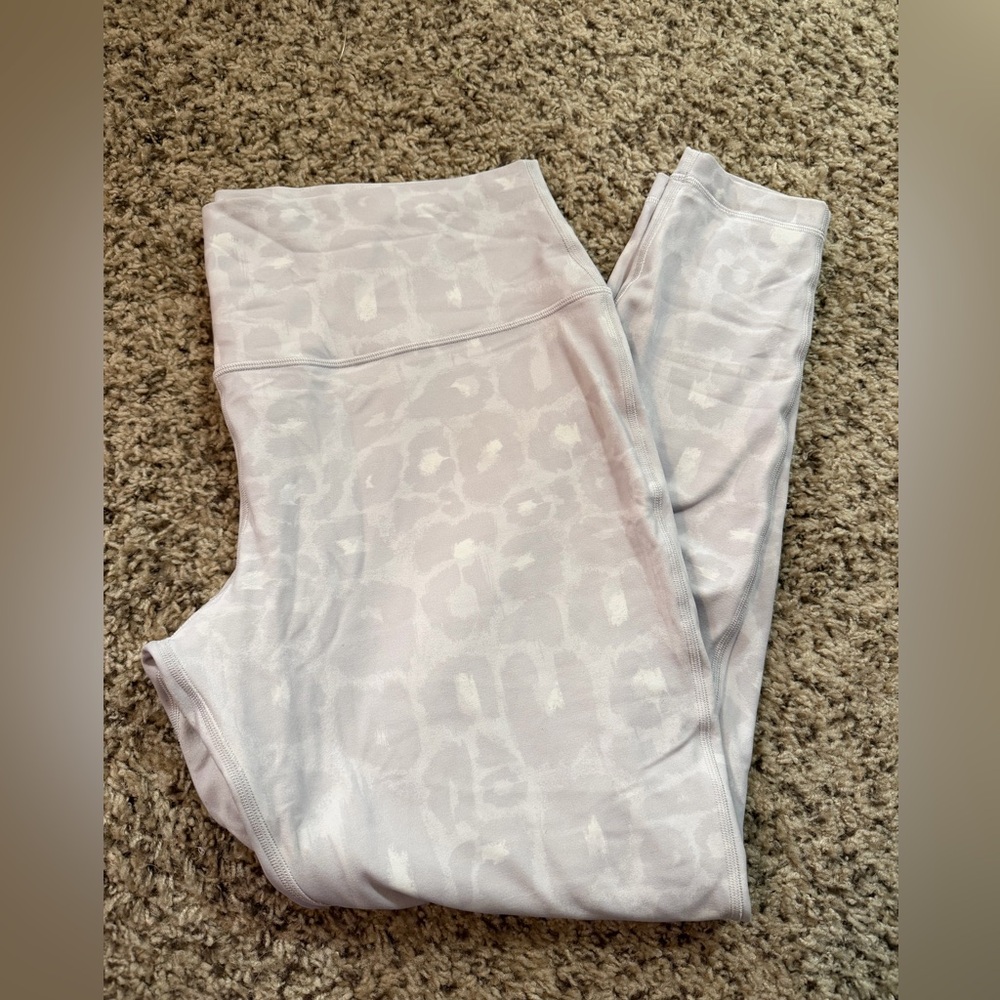 Lululemon Athletica Light Gray Leopard Print Align Leggings